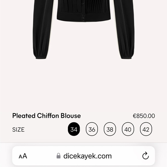 Dice Kayek Pleated Chiffon Blouse - Picture 6 of 6